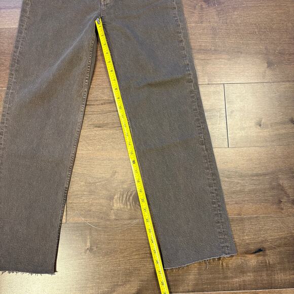 RE/DONE Originals 70s Ultra High Rise Stove Pipe Jeans size 26 Washed Chocolate - Picture 3 of 8